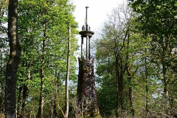 The MacGregor Monument at Treehouses at Lanrick, Doune, Stirling, Scotland
