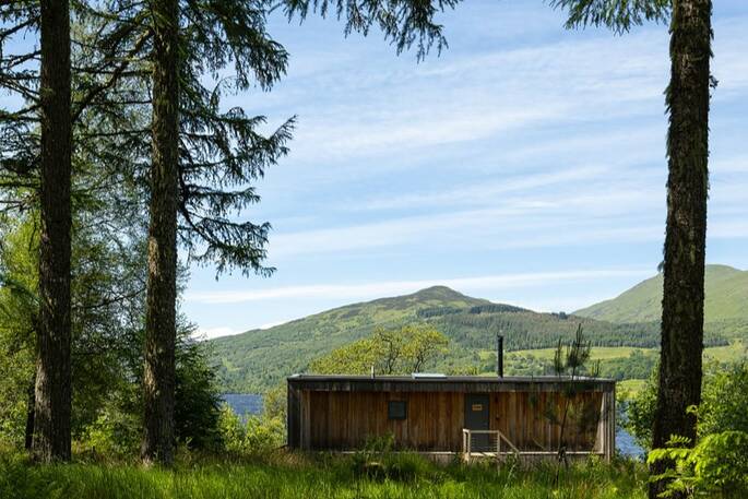 Cabin and view 