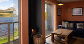 Living area and log burner 