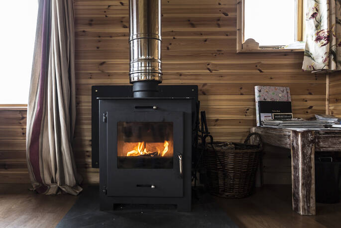 bwncath cardiff cabin woodburner