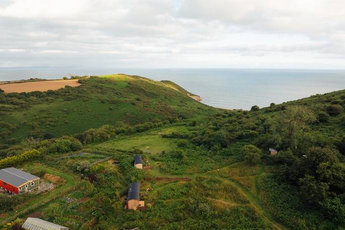 Aerial shot of the site