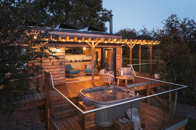 front decking in the evening