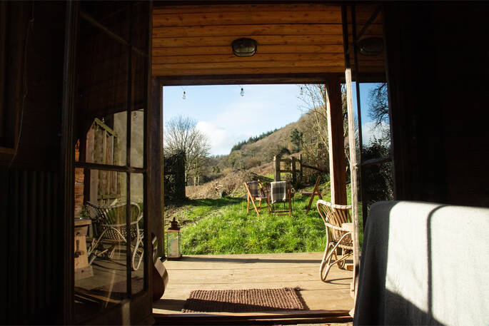 View to the garden. Guests have access to the nearby fields