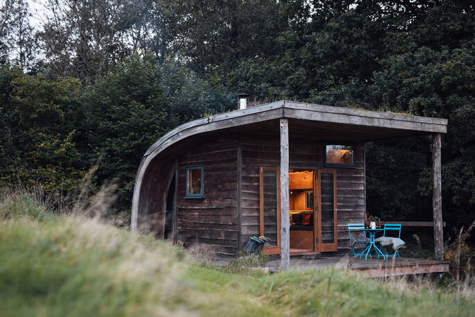 derwen under starry skies exterior outside seating area
