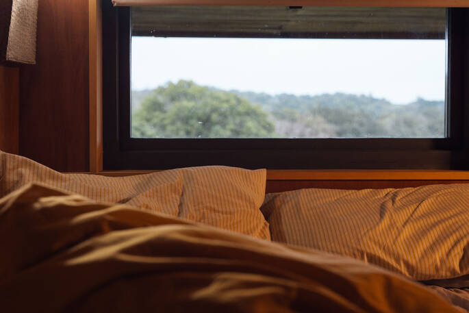 View from bed up on the  mezzanine