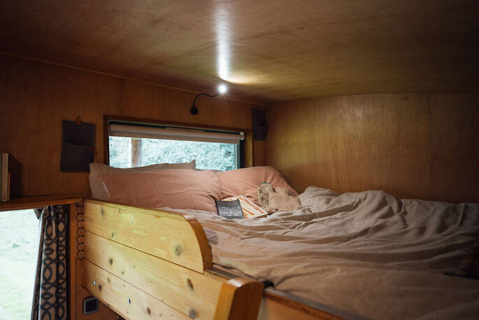 Bed on the mezzanine