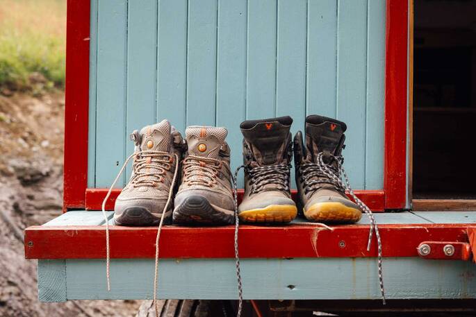 13 - shoes outside the hut