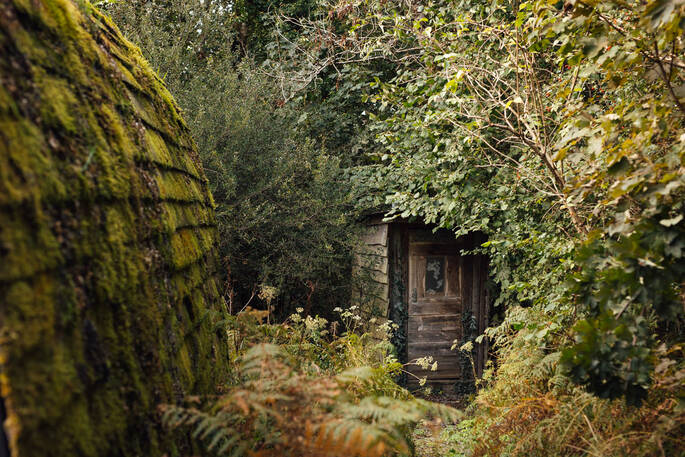 Compost loo by each cabin
