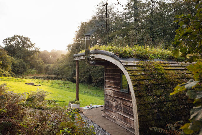 Hafan has a private firepit area