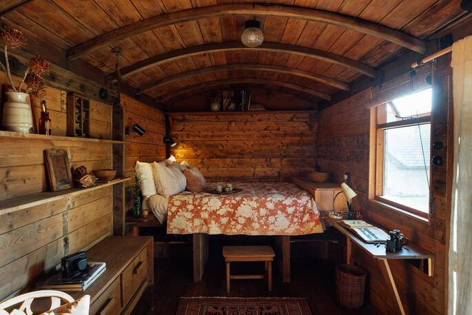 Double bed inside