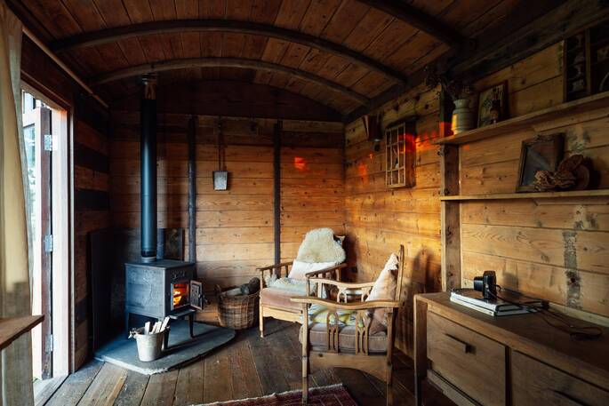 Main source of heating comes from the wood burner