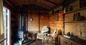 Main source of heating comes from the wood burner