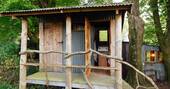 Shower block separate from the cabin