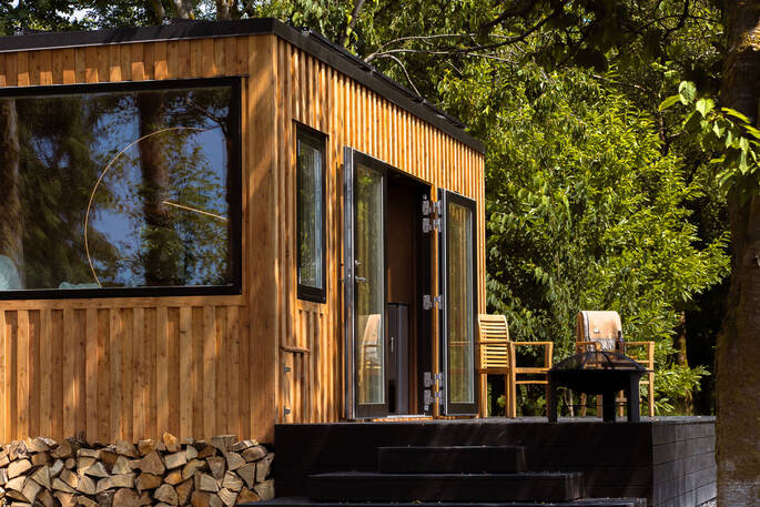 View of the deck area with outdoor seating