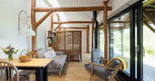 The Stoep cabin interior at Wildernest, Lampeter, Ceredigion, Wales