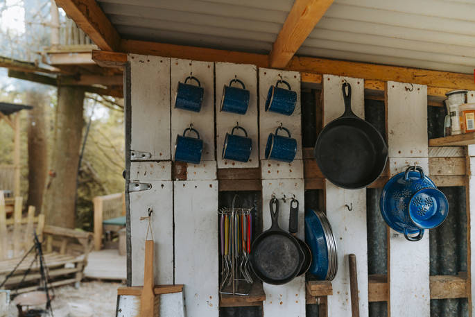 Copse Camp Treehouse - kitchen utensils, Llandegla, Denbighshire, Wales