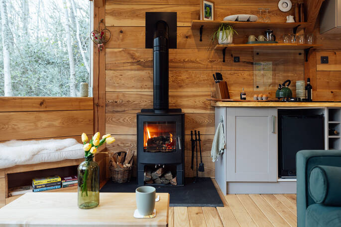 Wood burner is the main source of heat