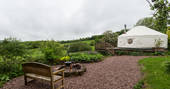 Secret garden yurt Monmouthshire Wales