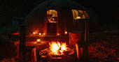 Penhein Glamping firepit campfire, Chepstow, Monmouthshire, Wales