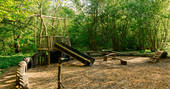 Fun playground area at Penhein Glamping in Monmouthshire