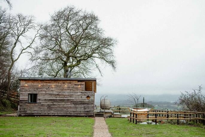 Front exterior of the cabin