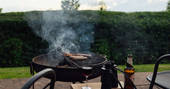 The Chickenshed cabin BBQ at Trellech, Monmouthshire, Wales