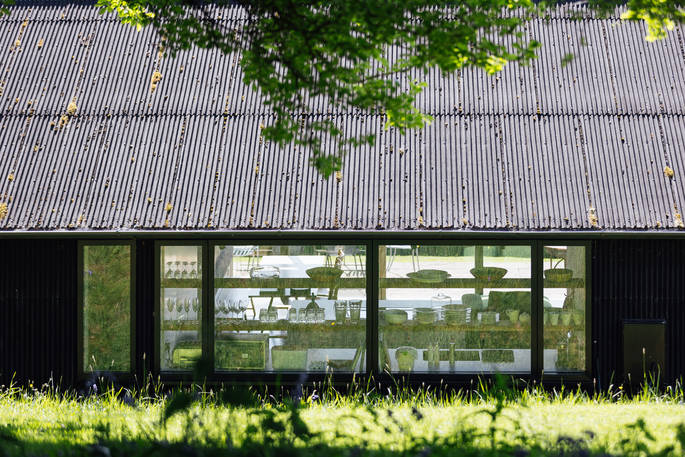 The Chickenshed cabin exterior closeup at Trellech, Monmouthshire, Wales