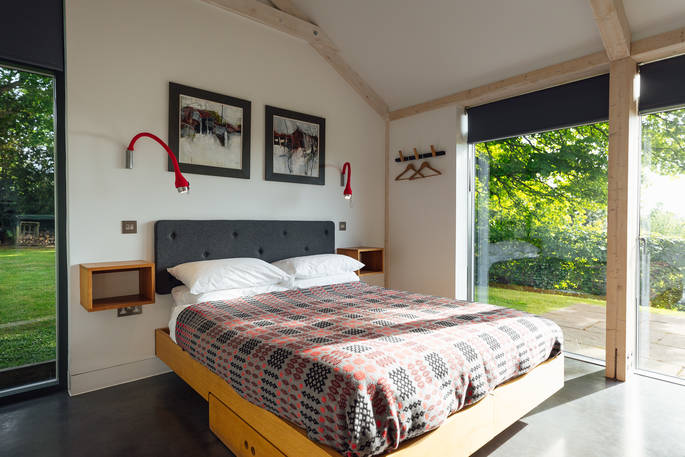 Three bedrooms with a king size bed