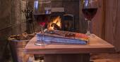 mistletoe treehouse wine by the fire