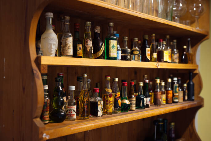 drinks shelf