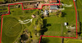 Drone shot of the farm