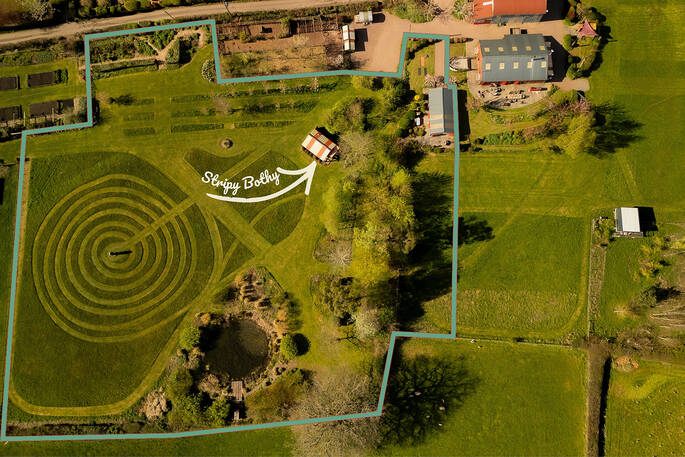 Stripy bothy site boundary