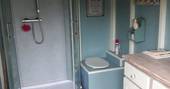 Bathroom hut at Cwt Gwrydd in Pembrokeshire