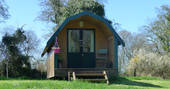 The glamping pod at Cwt Gwrydd, which is a great extra space for 2