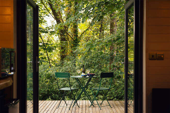French doors leading to decking