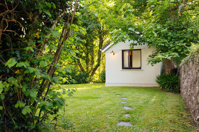 Steps leading to the shed