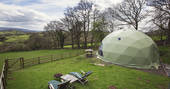 Geodome with sun beds