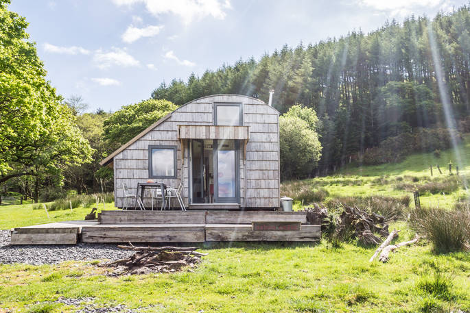 Woodland cabin in wales