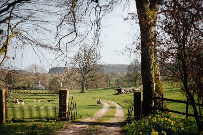 The estate at Bodynfoel Hall, Powys in Wales.