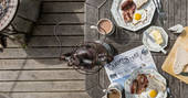 Enjoy an al fresco breakfast on Van Goff's terrace with a morning coffee 