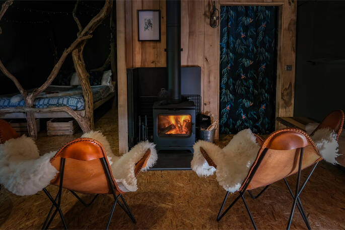 Seating by the wood burner