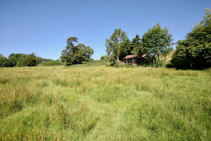 Fields outside of The Kinton Hut in Powys 