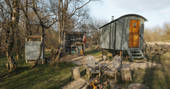 Come By Shepherd's hut - exterior at Mill Meadow, Llandrindod Wells, Powys, Wales