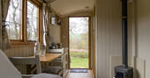 Come By Shepherd's hut - interior at Mill Meadow, Llandrindod Wells, Powys, Wales