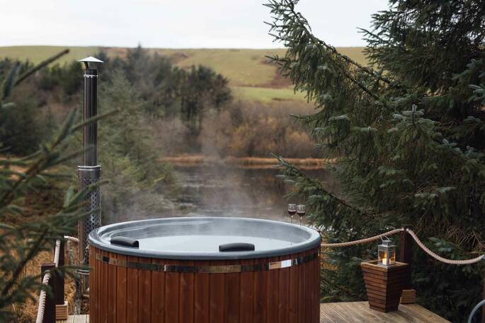 Wood-fired hot tub