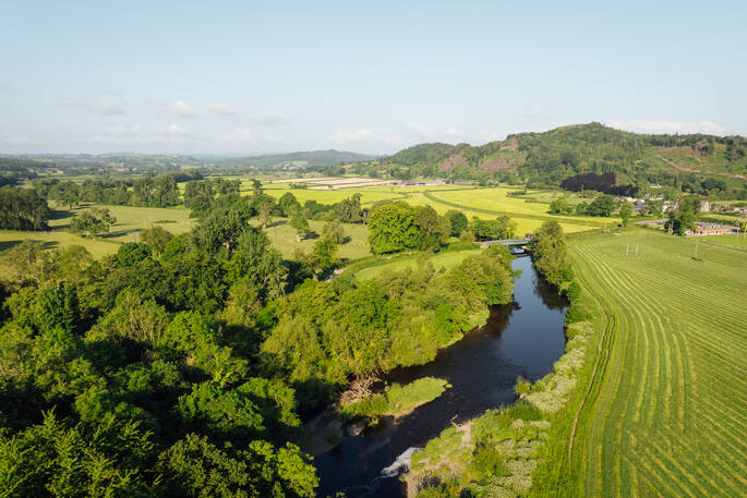 Sunnylea site aerial river shot