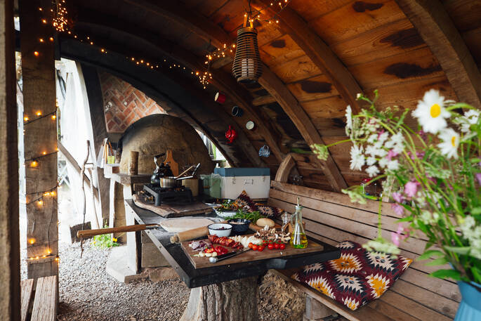 The Sleepout outdoor cooking area