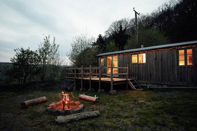 Firepit area at Luna Cabin
