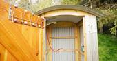 Shower block outside hut