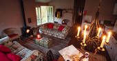 Fire up the wood-burner and enjoy The Straw Cottage by candle-light in Powys, Wales